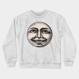 Man in the Moon Face Crewneck Sweatshirt